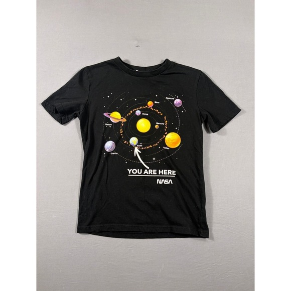 Nasa Other - NASA Boys You Are Here Solar System Graphic T-Shirt Black Size 8 16HGT0188